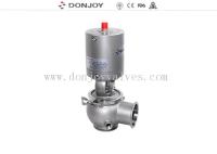 Válvula de inversão asséptica DN25-DN150 de Seat com atuador pneumático 304/316L