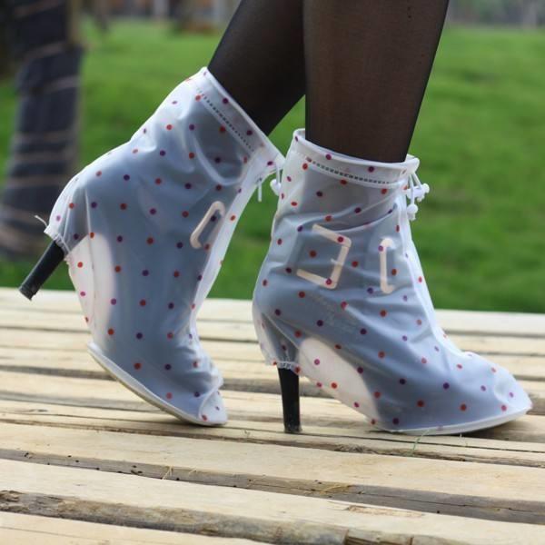 Waterproof Plastic High Heel Boots Rain Shoes Cover For Rain,  ankle Boot Foldable Waterproof Rain Shoes covers