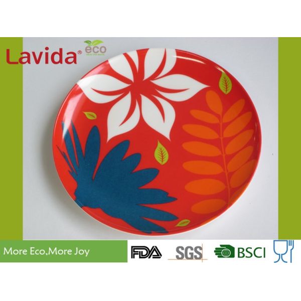 Colorful Garden Melamine Plates Bowls , 10
