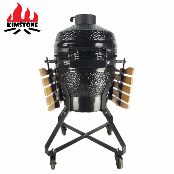 KIMSTONE 18 Inch Kamado Barbecue Rotiserrie Chicken Rotisserie Caja China Asador