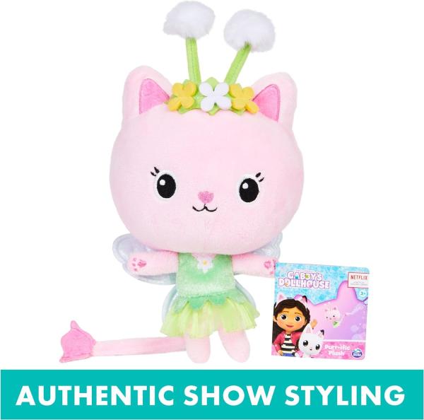 Gabby's Dollhouse, 7 polegadas Kitty Fairy Purr-ific Brinquedo de Pelúcia, Brinquedos para Crianças de 3 anos ou mais