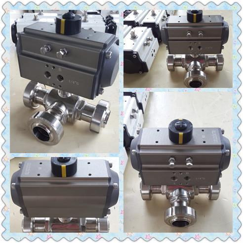 Single Action 90 Degree Pneumatic Actuator Pneumatic Ball Valve