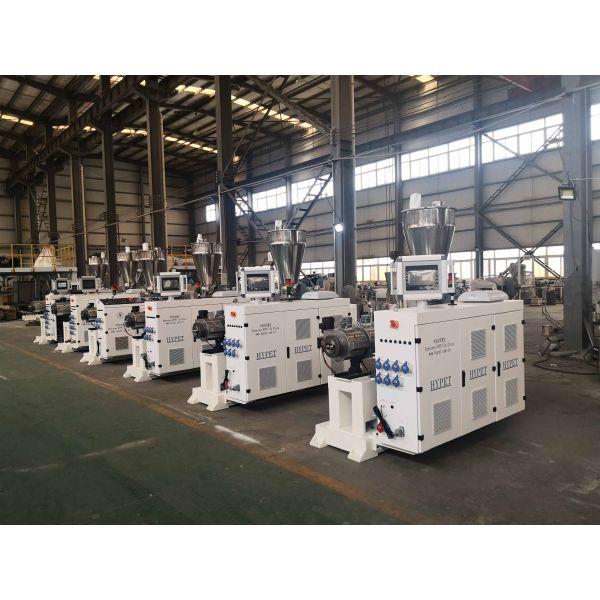 Graça Machinery 65/132 Extrusor de parafusos duplos cónicos para perfis / tubos de PVC