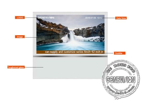 21.5 Promotional Elevator Wall Mount Lcd Display Advertising Player ,Slim Frame USB Lift Advertising Screen