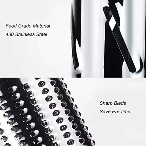 3 Drum Blades Stocked Rotary Cheese Grater for Manual Vegetable Slicer and Walnuts Grinder