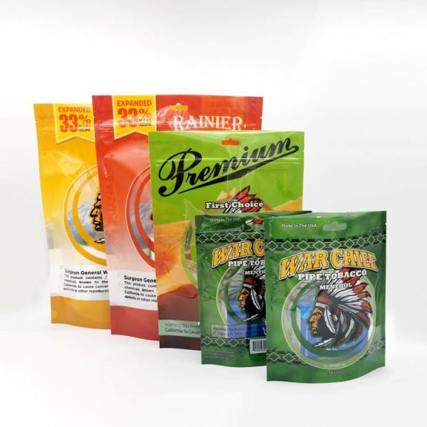 Resealable zipper food packaging bags stand up pouch custom spice powder tobacco packaging plastic bag tobacco pouches