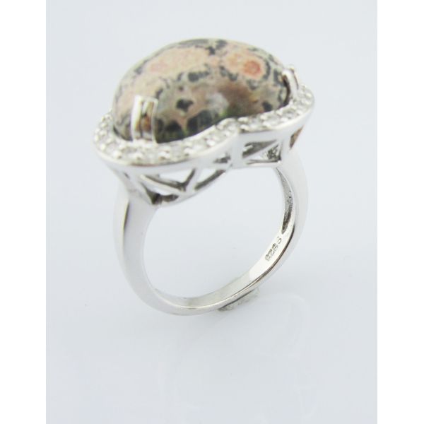 925 Silver Divine Gemstone Rings With 20-30mm Main Stone Sterling Silver Engraved Rings Sterling Silver Heart Ring