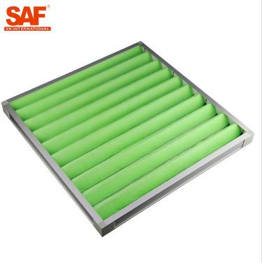 Non - Woven Pre Air Filter Aluminum Frame Pleated Panel For Air Conditioning