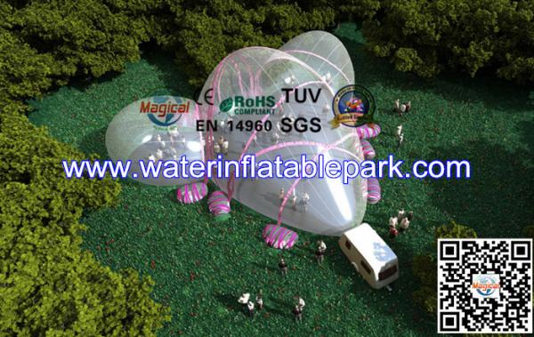 1.0mm PVC  Clear Camping Tent  / Party Inflatable Lawn Bubble Tent