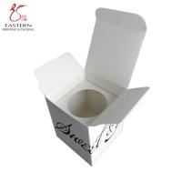 Emballage blanc de boîte-cadeau de bougie de longueur de 150mm avec le logo fait sur commande