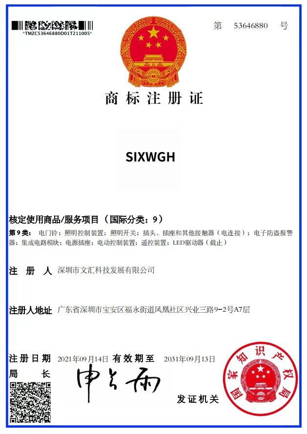Shenzhen Wenhui Technology Development Co., Ltd. Сертификации