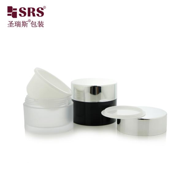 J0210B 30g 50g Paint Custom Color Plastic AS Double Wall Jar Container Packaging For Facial Gel Cream