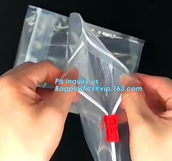 herbs child proof bags with slider zipper lock, Clothes Packaging Bag With Slider Zipper, A4 file bag with slider 