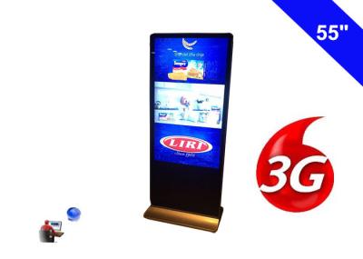 Floor Standing Wireless Network 3G Digital Signage Indoor Display LCD 55 Inch