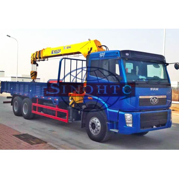 20 Tons 6x4 / 30 Tons 8x4 Cargo Transport Truck Heavy Duty Truck Mounted Crane