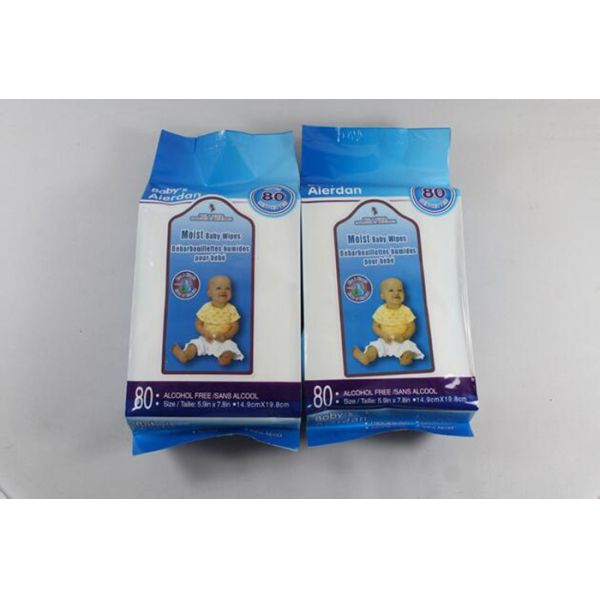 Alcohol Free Natural Organic Face Wipes Spunlace Nonwoven For Adults , White Color