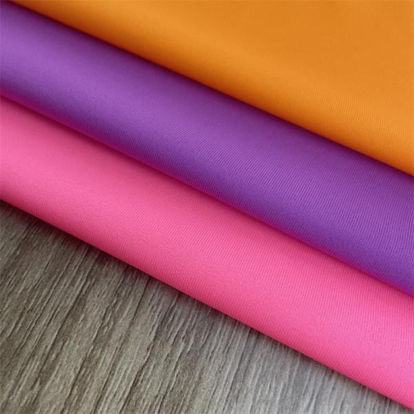 Tecido suave elástico de quatro lados anti-UV de peso médio para roupas de ioga e em maiô