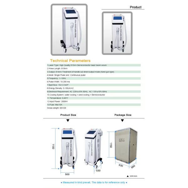 810nm Semiconductor Laser Hair Removal Machine Effective Remove Hair Follicle