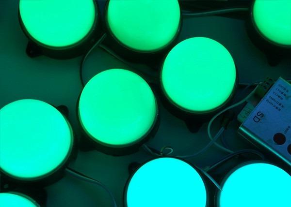da lâmpada endereçável do pixel do diodo emissor de luz do RGB do diâmetro de 80mm resistência fria com tampa geada