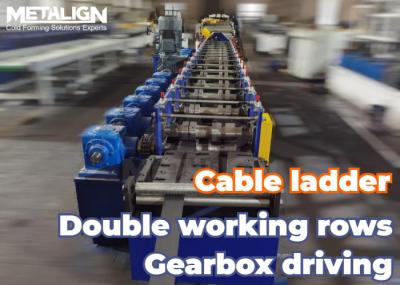 Flexible Ladder Type Cable Tray Manufacturing Machine With Gearbox Drive System Roll Forming Line