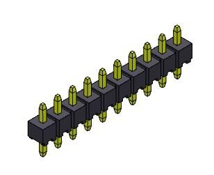 TIPO do mergulho da fileira de Pin Header Connector 2.00mm único - 1 *2 PIN To 1*40PIN H=2.00MM