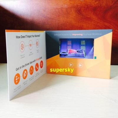 Bespoke Automtic Video Brochure Card For Chrimas Gift , 480*272 Pixel Size