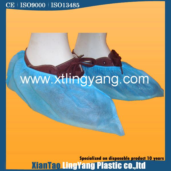 Elastic Disposable Surgical Shoe Covers , Disposable Foot Booties Machine Made Style