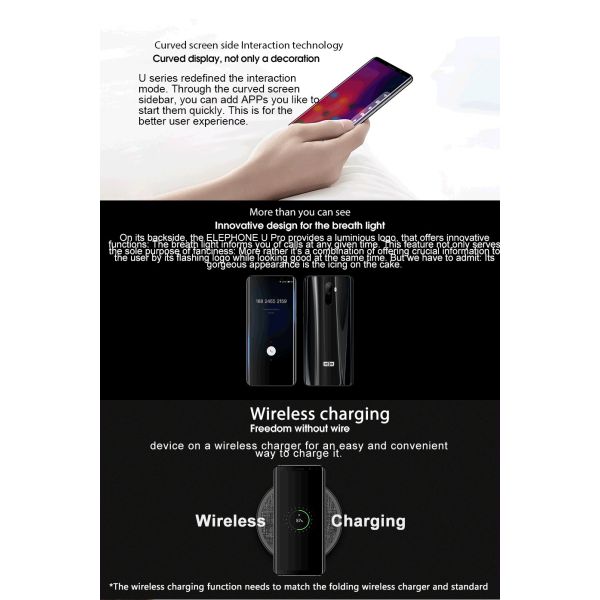 Mobile Phone, 4G Phone, Smartphone 18:9; Elephone U Pro, Snapdragon 660; 5.99'' FHD+; 6GB+128 GB;8.0 OS
