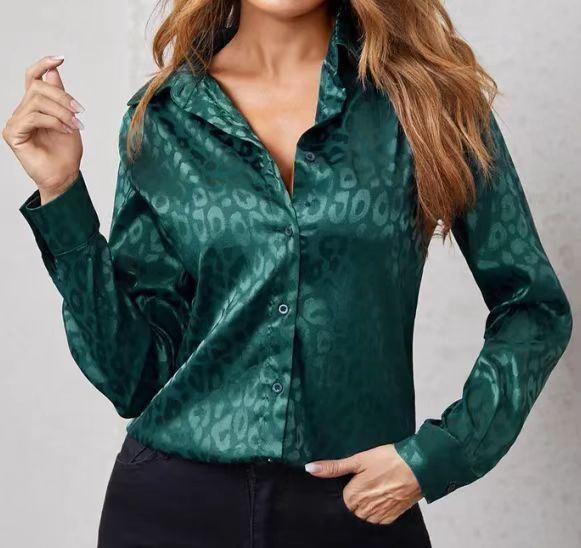                  Custom Private Label American Clothing Wholesale Long Sleeve Embossed Button up High Quality Shirts for Women Shirts             