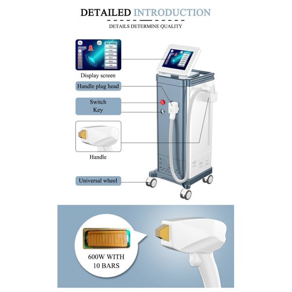 New Arrival 2000W laser price hair removal machine / 808 diode laser hair removal machine LF-648B