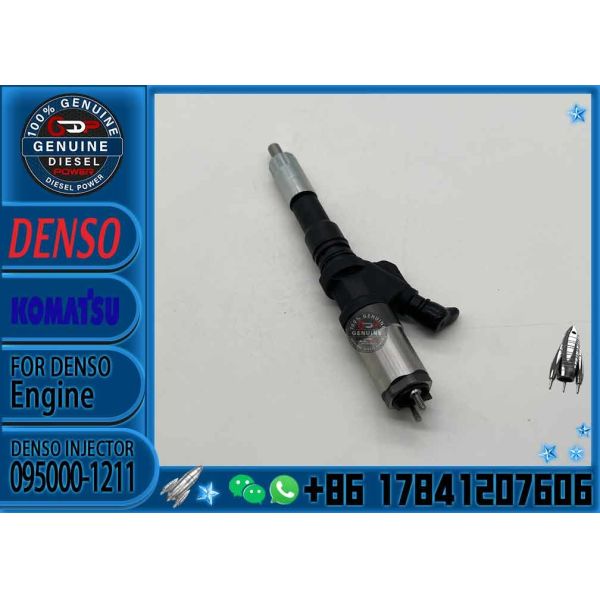 New Diesel Common Rail Injector 095000-1211 for Komatsu S6D125 Excavator PC450-7 PC400-7 PC-7