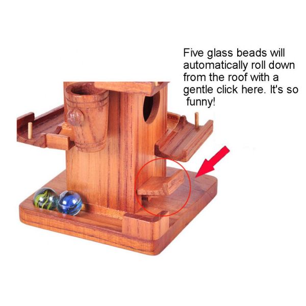 Funny Marble Ball Run Wooden Towers Construction Educational For Children