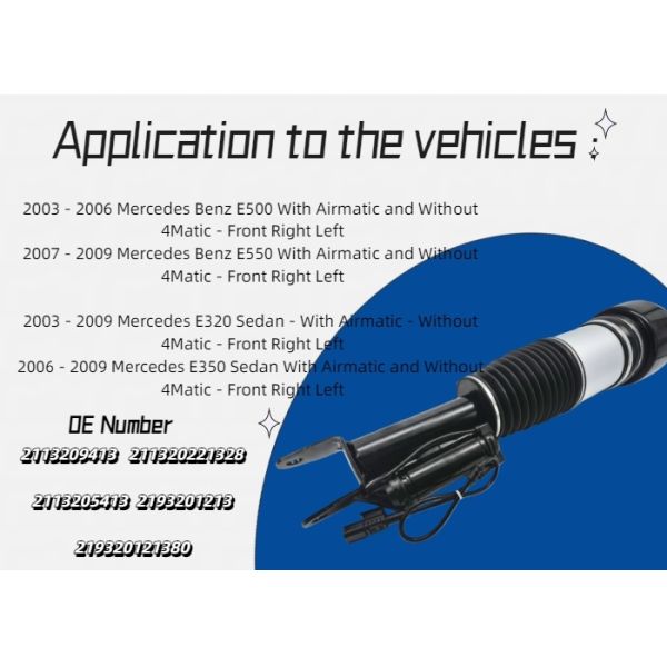 W211 Airmatic Mercedes Air Suspension E Class Air Strut Shock A2113209413