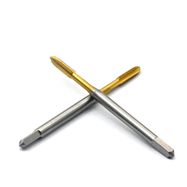 Tap for metric thread for through hole straight flute spiral web thining of chamfer M3X0.5