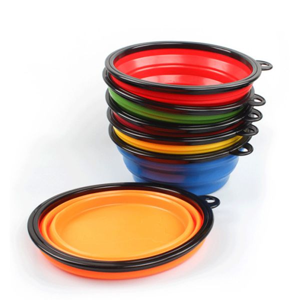 Portable 80g Pet Feeder Bowl 13cm Collapsible Water Bowl