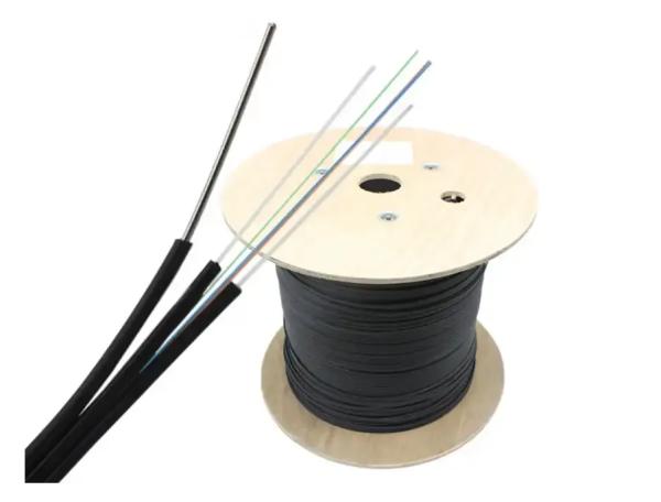 1-2 Core FTTH Flat Drop Cable Fiber Optic Aerial Installation With 1km / 2km