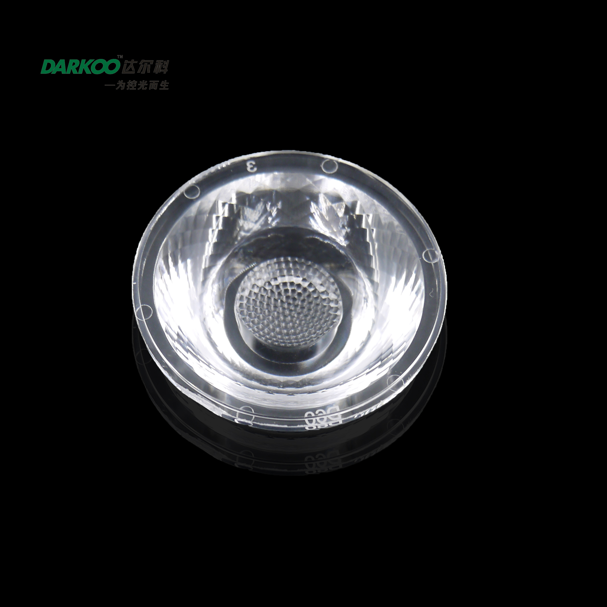 Объектив СИД PMMA оптически Plano вогнутый 45mm SMD для света лампы следа