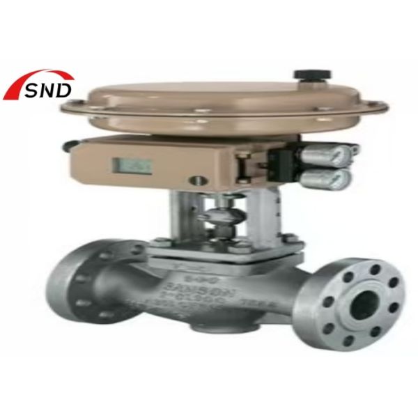 Válvula de control neumática OEM con bridas de acero inoxidable para control de flujo