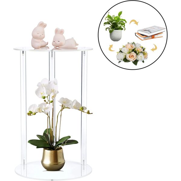 Acrylic Flower Stand Wedding Centerpieces Marriage Decorations Supplies Tabletop Decor Clear Display Rack Crystal Stage Pillar