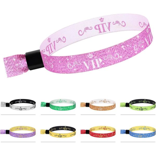 Custom Logo Blue RFID Polyester/Ribbon Wristband for Concert Party Festival Events