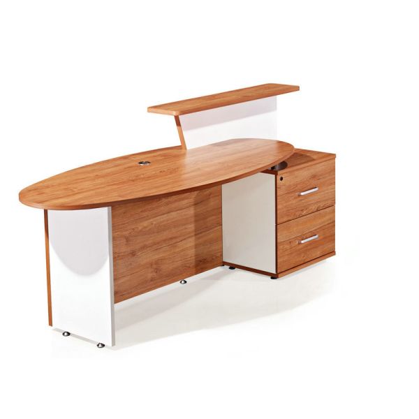 Fantastic Appearance Office Counter Desk Golden Teak Color 2200W*800D*750H MM Size