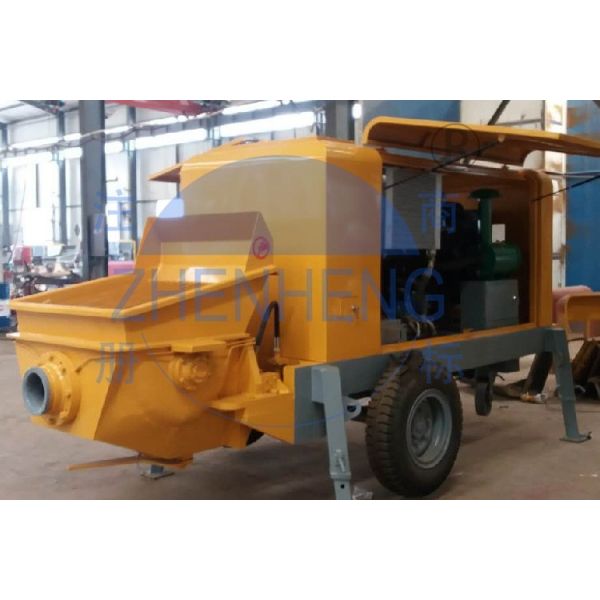 50m3 / H Mobile Electric Concrete Pump Construction Equipment For CLC Blocks