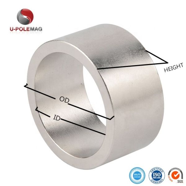 ISO9001 2000 System Speaker Magnet N45H Neodymium Ring Magnet Manufactured by Direct