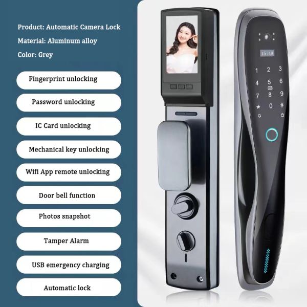 USmart Go Security Camera Door Lock Офисное приложение с включенным дверным замком