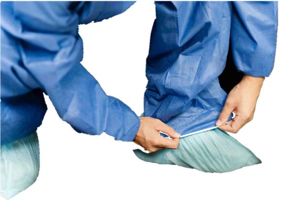 Type5/6 Dark Blue Disposable SMS Chemical Protective Coverall Breathable With Hood