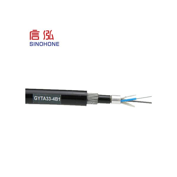 High Strength 24 Core Armoured Fiber Optic Cable Loose Tub With PE Inner Sheath