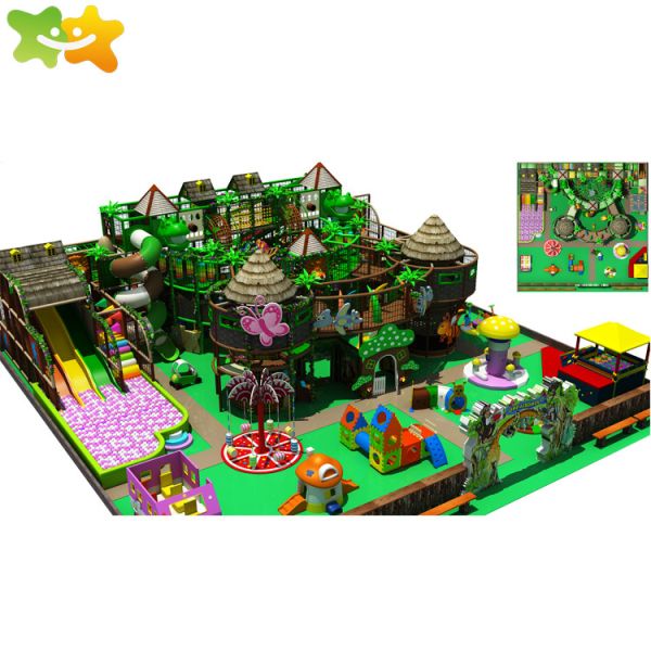 Jungle Theme Kids Center Play Games Facilities Indoor Playground Equipment For Kids