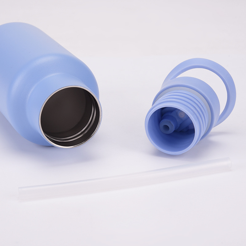 New 350ml Double Wall Insulated Sports Water Bottle - 316 Stainless Steel Straw Cup Portable Outdoor Thermal Mug