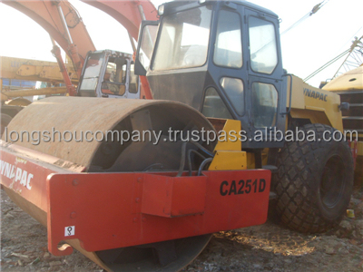 Used CA251d Rollers 1800 Working Hours Dynapac Single Drum Vibratory Roller