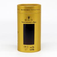 T-Shirt Protective Gift Box Gold Cardboard Paper Tube With Window Luxury Packaging